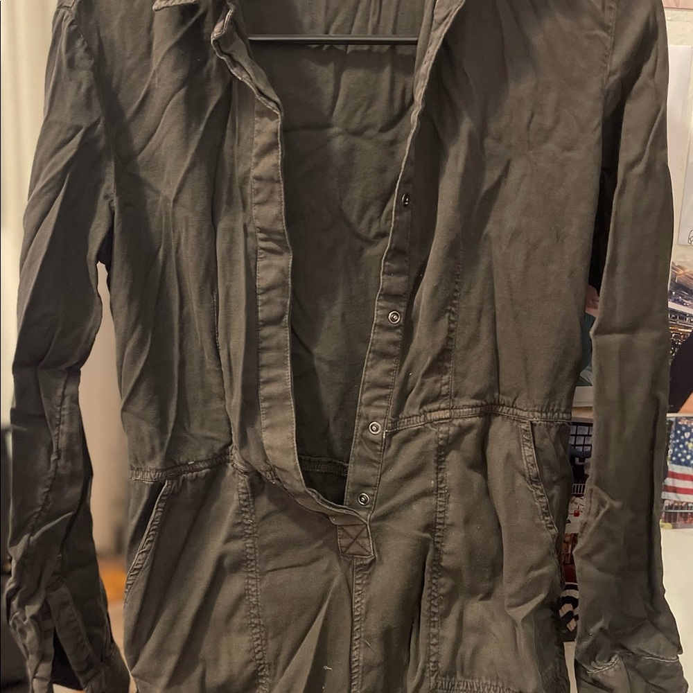 Billabong (L) long sleeve utility romper with pockets